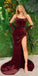 Sexy Sweetheart Sleeveless Mermaid Velvet Long Prom Dresses For Party, PG538