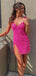 Shiny Spaghetti Strap Sleeveless Short Mermaid Homecoming Dresses For Party, PGH144