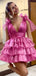 Elegant V-neck Sleeveless Short A-line Homecoming Dresses For Party, PGH212