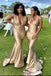 Mismatched Sleeveless Mermaid Satin Bridesmaid Dresses For Wedding Party, PGB124