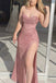 Shiny Sweetheart Sleeveless Mermaid Long Prom Dresses With Slit For Party, PG456