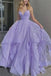 Shiny Spaghetti Strap Sleeveless A-line Tulle Long Prom Dresses For Party, PG526