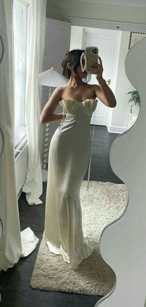Soft Sweetheart Sleeveless Mermaid Satin Long Prom Dresses For Party, PG756