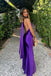 Soft Halter Sleeveless Mermaid Satin Long Prom Dresses For Party, PG452
