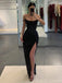 Sexy Sweetheart Sleeveless Mermaid Satin Long Prom Dresses For Party, PG780