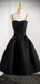 Formal Spaghetti Strap Sleeveless A-line Black Homecoming Dresses For Wedding Party, PGH13