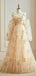 Elgent Full Sleeve A-line Prom Dresses For Wedding Party, PG37