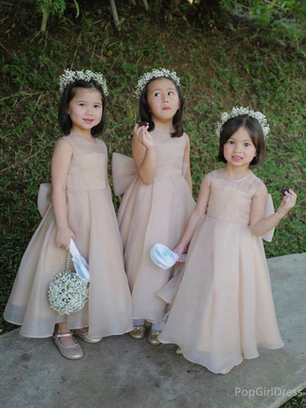 Simple High Neck Sleeveless A-line Flower Girl Dresses For Wedding Party, PGF08