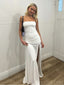 Sexy Sweetheart Sleeveless Mermaid Satin Long Prom Dresses For Party, PG784