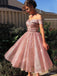 Shiny Off-shoulder Sleeveless A-line Sequin Homecoming Dresses For Party, PGH436