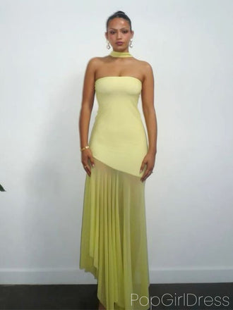 Sexy Sweetheart Sleeveless Mermaid Satin Long Prom Dresses For Party, PG911