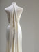 Unique Sleeveless Mermaid White Long Prom Dresses For Wedding Party,PG22