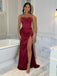 Sexy Spaghetti Strap Mermaid Sleeveless With Front Slit Long Prom Dresses For Party, PG108