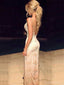 Sexy Spaghetti Strap Sleeveless Mermaid Lace Long Prom Dresses For Party, PG364