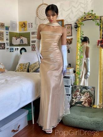 Soft Sweetheart Sleeveless Mermaid Satin Long Prom Dresses For Party, PG952