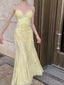 Cute Spaghetti Strap Sleeveless Mermaid Lace Long Prom Dresses For Party, PG646