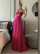 Formal Sweetheart Sleeveless A-line Satin Long Prom Dresses For Party, PG690