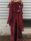 Soft Spaghetti Strap Sleeveless A-line Chiffon Long Prom Dresses For Party, PG742