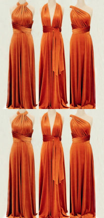 Sexy Mismatched Sleeveless A-line Long Bridesmaid Dresses For Wedding Party, PGB20