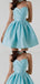 Formal Spaghetti Strap Sleeveless Short A-line Homecoming Dresses, PGH26