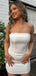 Sexy Sweetheart Sleeveless Short Mermaid White Homecoming Dresses, PGH49