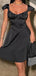 Sexy Cap Sleeve Sleeveless Short A-line Black Homecoming Dresses For Party, PGH94