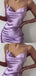 Sexy Spaghetti Strap Sleeveless Purple Mermaid Homecoming Dresses For Wedding Party, PGH12