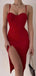 Sexy Spaghetti Strap Sleeveless Mermaid Red Homecoming Dresses, PGH18