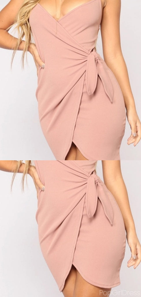 Sexy Spaghetti Strap Sleeveless Pink Short Mermaid Homecoming Dresses, PGH23