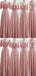 Formal Mismatched A-line Long Pink Bridesmaid Dresses For Wedding Party, PGB22