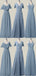 Formal Mismatched A-line Long Chiffon Bridesmaid Dresses For Wedding Party, PGB24