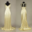 Elegant V-neck Sleeveless Mermaid Satin Long Prom Dresses For Party, PG762