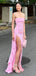 Cute Sweetheart Sleeveless Mermaid Satin Long Prom Dresses For Party, PG663