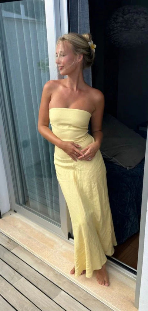 Simple Sweetheart Sleeveless Mermaid Satin Long Prom Dresses For Party, PG878