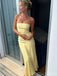 Simple Sweetheart Sleeveless Mermaid Satin Long Prom Dresses For Party, PG878