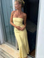 Simple Sweetheart Sleeveless Mermaid Satin Long Prom Dresses For Party, PG878