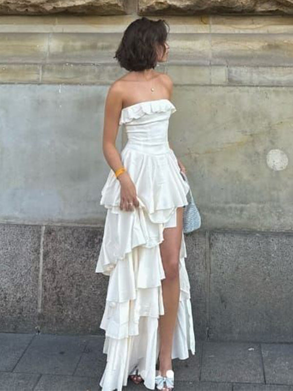 Formal Sweetheart Sleeveless Mermaid Satin Long Prom Dresses For Party, PG794