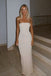 Sexy Sweetheart Sleeveless Mermaid Satin Long Prom Dresses For Party, PG855