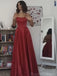 Soft Spaghetti Strap Sleeveless Mermaid Satin Long Prom Dresses For Party, PG941
