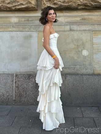 Formal Sweetheart Sleeveless Mermaid Satin Long Prom Dresses For Party, PG794