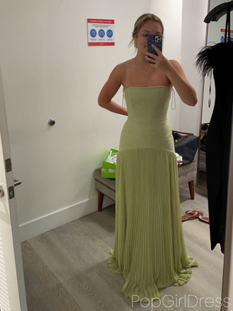 Soft Sweetheart Sleeveless A-line Chiffon Long Prom Dresses For Party, PG889