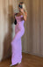 Sexy Spaghetti Strap Sleeveless Mermaid Satin Long Prom Dresses For Party, PG945