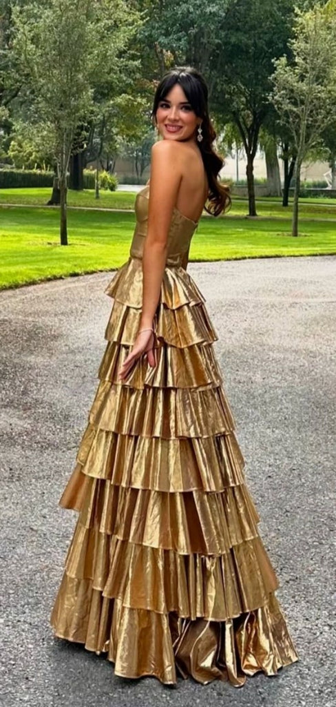 Formal Sweetheart Sleeveless A-line Satin Long Prom Dresses For Party, PG813