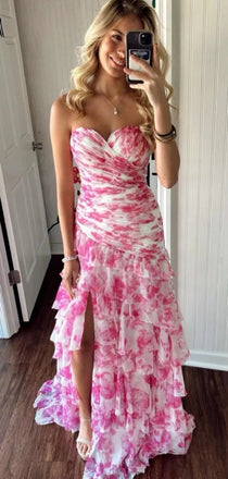 Elegant Sweetheart Sleeveless Mermaid Satin Long Prom Dresses For Party, PG806