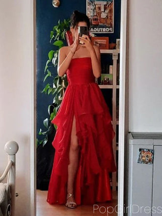 Elegant Sweetheart Sleeveless A-line Tulle Long Prom Dresses For Party, PG772