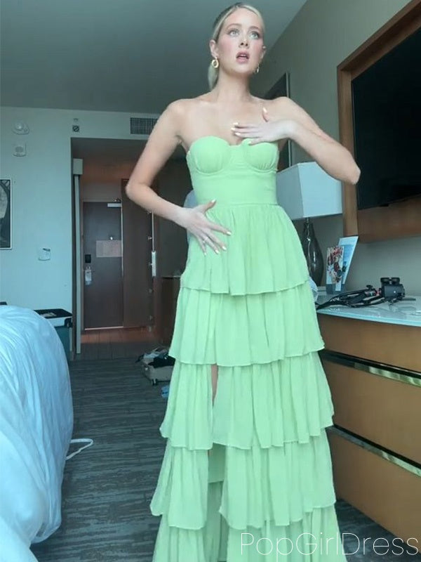 Formal Sweetheart Sleeveless A-line Satin Long Prom Dresses For Party, PG814