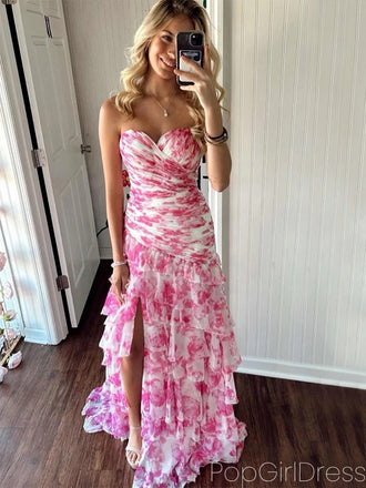 Elegant Sweetheart Sleeveless Mermaid Satin Long Prom Dresses For Party, PG806
