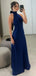 Formal Halter Sleeveless Mermaid Satin Long Prom Dresses For Party, PG797