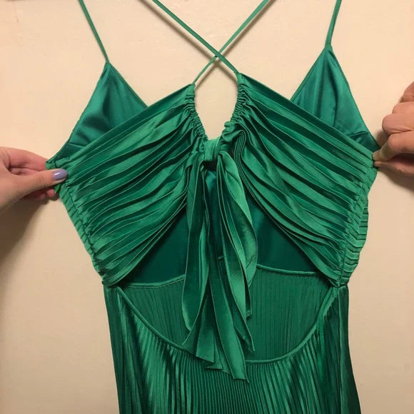 Sexy Spaghetti Strap Sleeveless Mermaid Satin Long Prom Dresses For Party, PG864