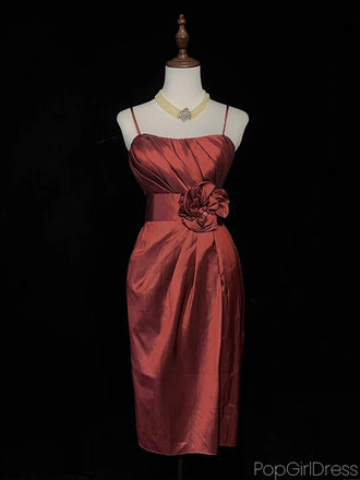 Sexy Spaghetti Strap Sleeveless Short Mermaid Satin Homecoming Dresses For Party, PGH274